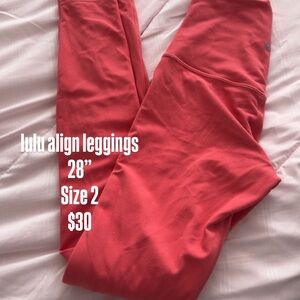 lululemon athletica Align Leggings - Coral